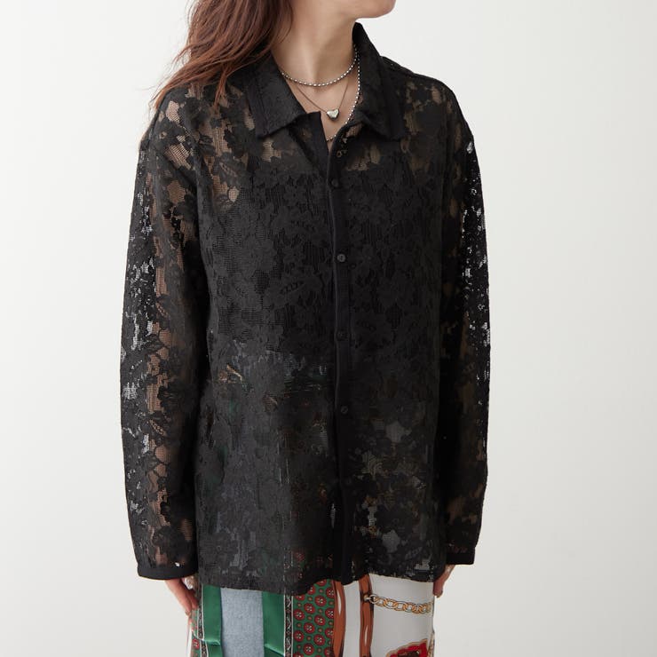 【大人のこなれ感】メッシュレースシャツ | RMAF　NICE CLAUP / OLIVE des OLIVE | 詳細画像29 