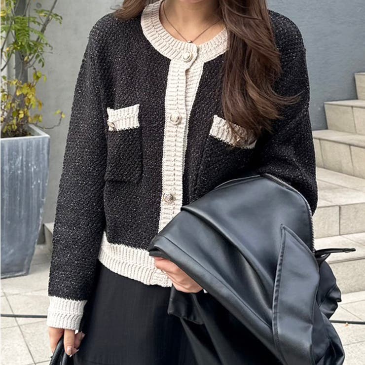 【Web限定】配色クルーカーデ | RMAF　NICE CLAUP / OLIVE des OLIVE | 詳細画像32 