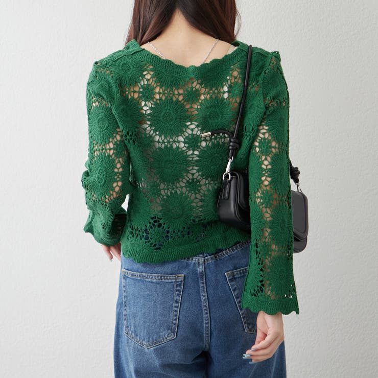 透かし編みカーデ | RMAF　NICE CLAUP / OLIVE des OLIVE | 詳細画像13 