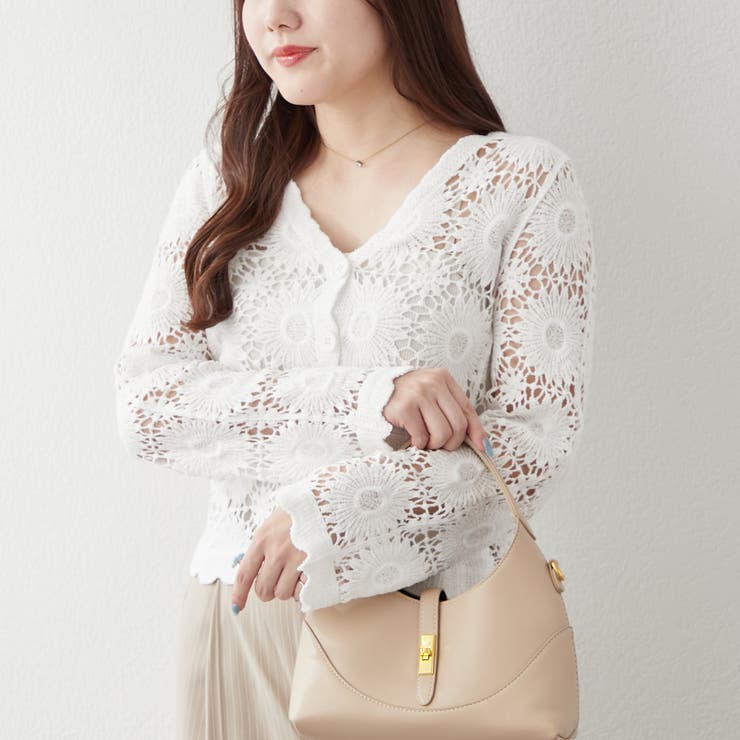 透かし編みカーデ | RMAF　NICE CLAUP / OLIVE des OLIVE | 詳細画像18 