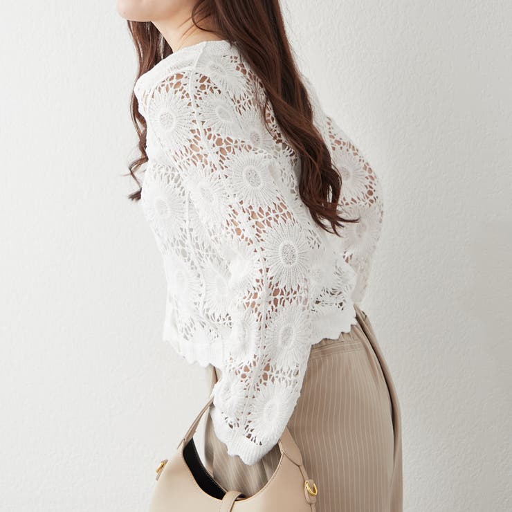 透かし編みカーデ | RMAF　NICE CLAUP / OLIVE des OLIVE | 詳細画像19 