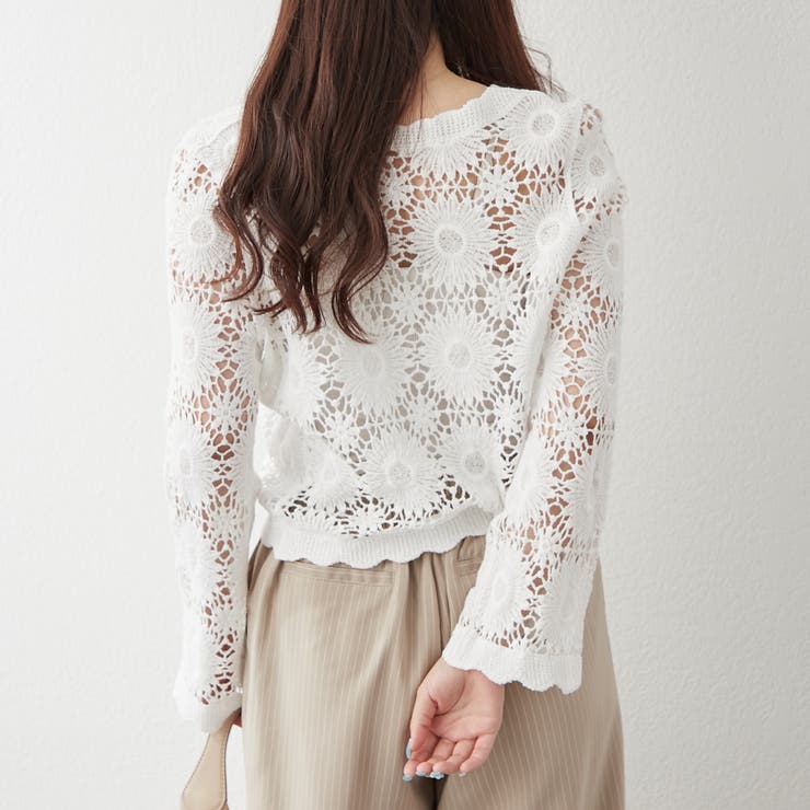 透かし編みカーデ | RMAF　NICE CLAUP / OLIVE des OLIVE | 詳細画像20 