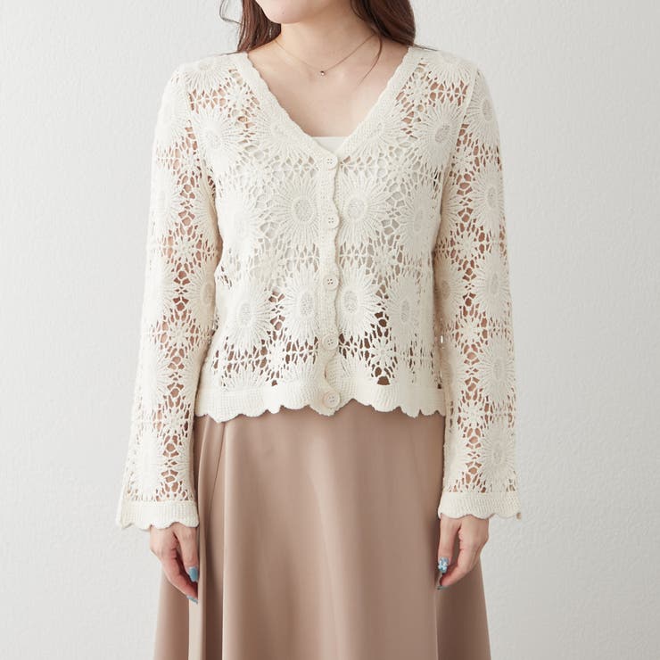 透かし編みカーデ | RMAF　NICE CLAUP / OLIVE des OLIVE | 詳細画像28 