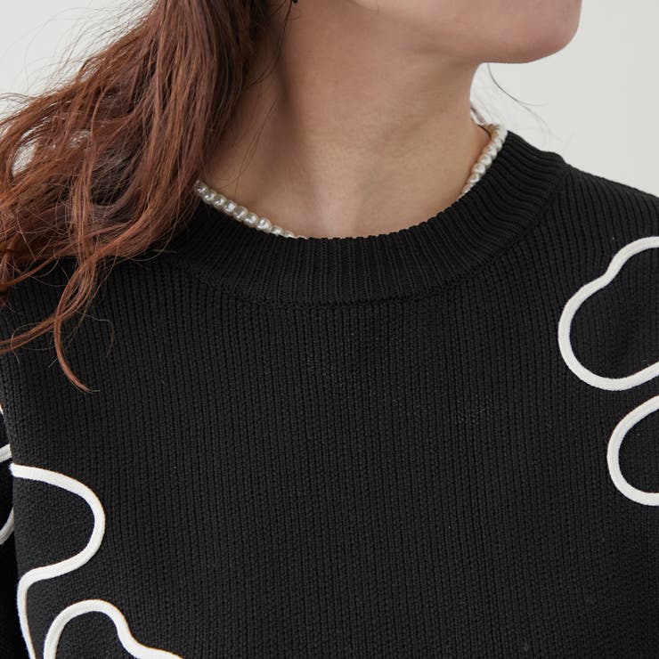 【値下げ交渉可能】 サイドライン ロゴ刺繍 ニットプルオーバー 値下げ交渉可能】 サイドライン ロゴ刺繍 ニットプルオーバー トップス