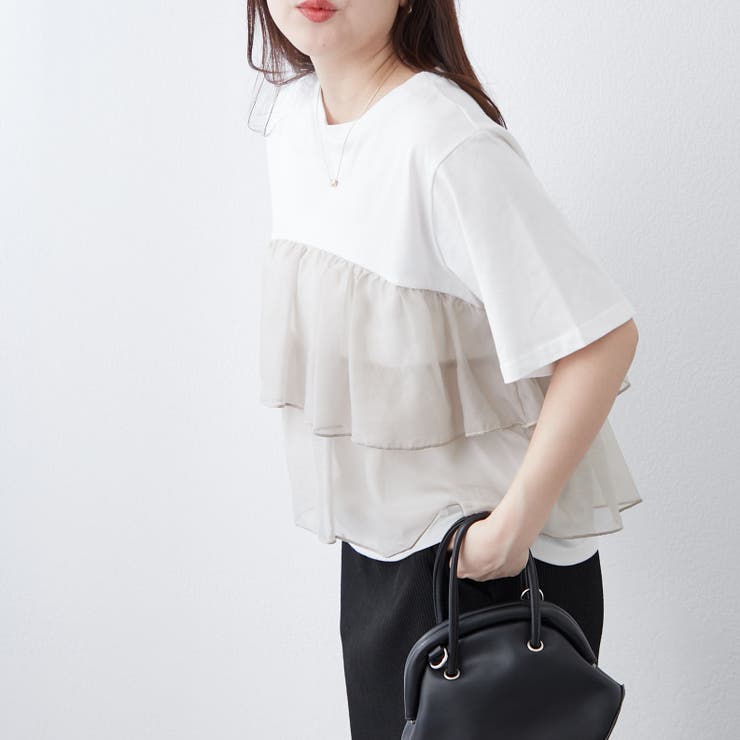 オーガンジードッキング半袖T | NICE CLAUP / OLIVE des OLIVE　OUTLET | 詳細画像15 