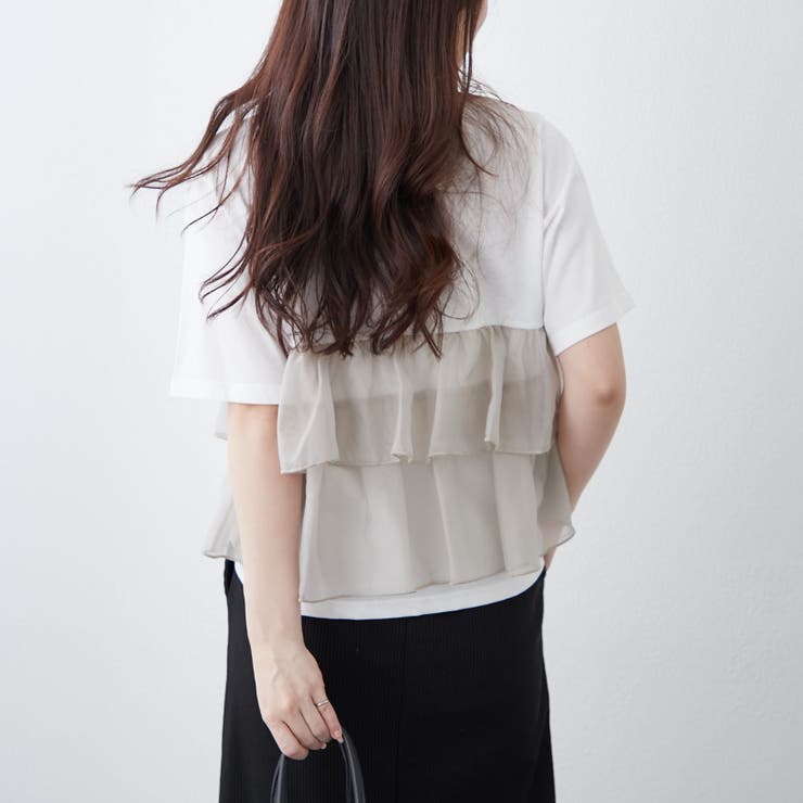 オーガンジードッキング半袖T | NICE CLAUP / OLIVE des OLIVE　OUTLET | 詳細画像17 