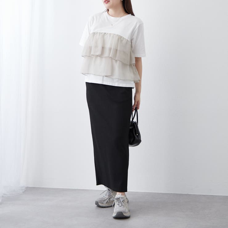 オーガンジードッキング半袖T | NICE CLAUP / OLIVE des OLIVE　OUTLET | 詳細画像20 