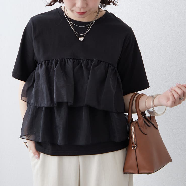 オーガンジードッキング半袖T | NICE CLAUP / OLIVE des OLIVE　OUTLET | 詳細画像23 