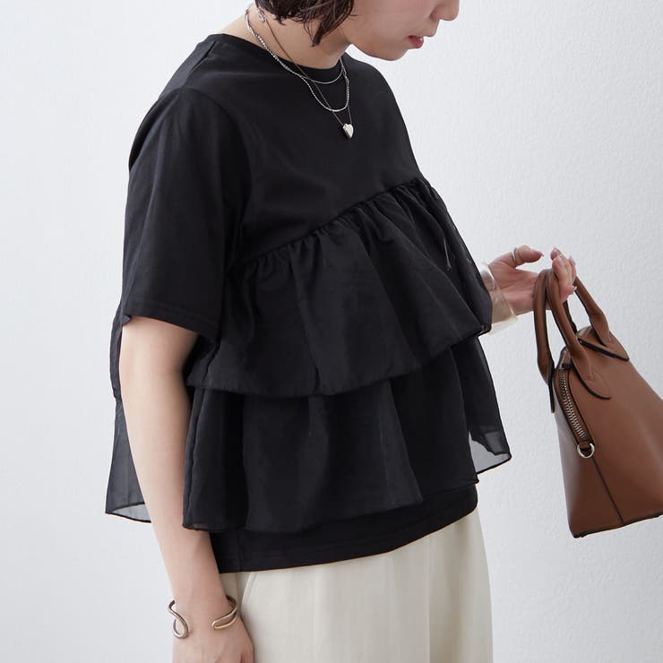 オーガンジードッキング半袖T | NICE CLAUP / OLIVE des OLIVE　OUTLET | 詳細画像26 