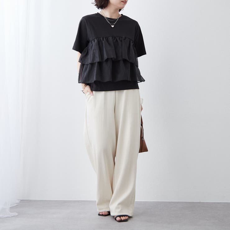 オーガンジードッキング半袖T | NICE CLAUP / OLIVE des OLIVE　OUTLET | 詳細画像28 