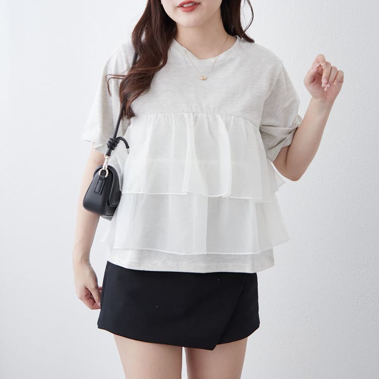 オーガンジードッキング半袖T | NICE CLAUP / OLIVE des OLIVE　OUTLET | 詳細画像33 