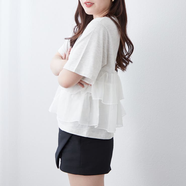 オーガンジードッキング半袖T | NICE CLAUP / OLIVE des OLIVE　OUTLET | 詳細画像35 