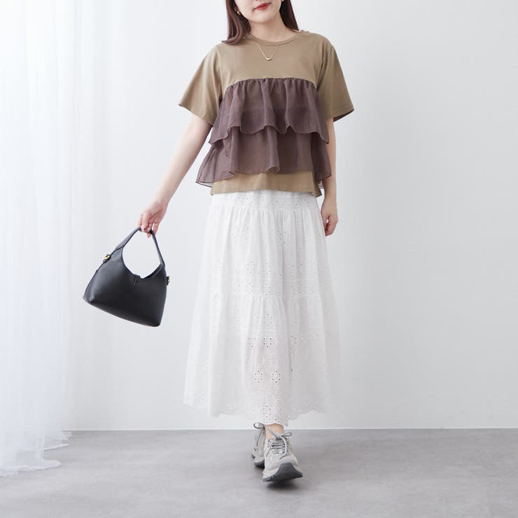 オーガンジードッキング半袖T | NICE CLAUP / OLIVE des OLIVE　OUTLET | 詳細画像48 