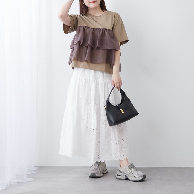 オーガンジードッキング半袖T | NICE CLAUP / OLIVE des OLIVE　OUTLET | 詳細画像49 