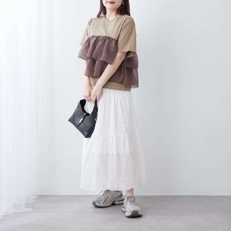 オーガンジードッキング半袖T | NICE CLAUP / OLIVE des OLIVE　OUTLET | 詳細画像50 