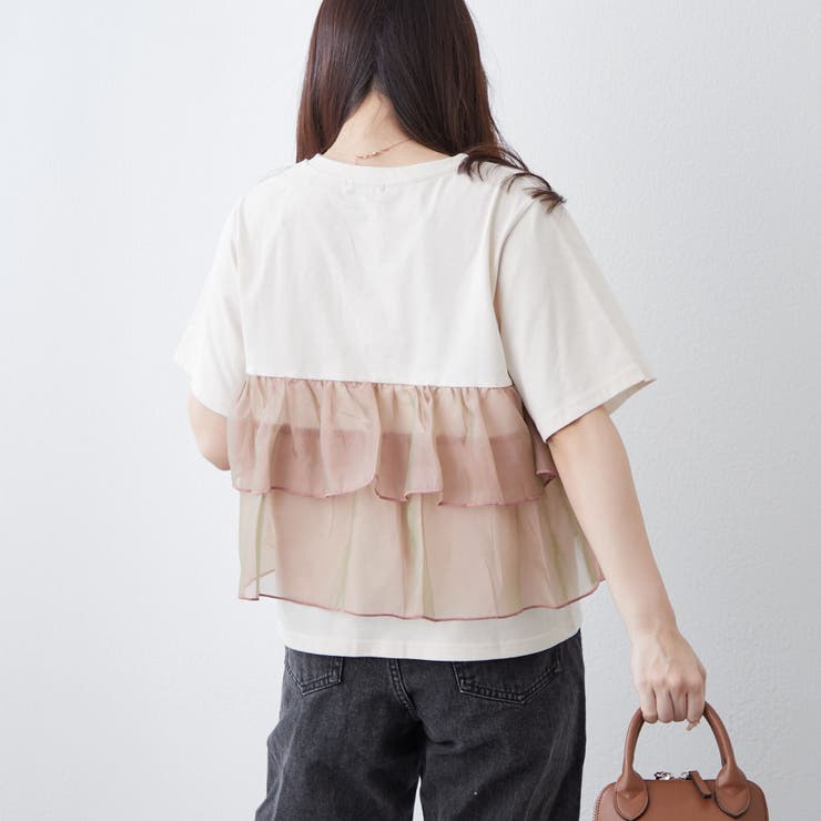 オーガンジードッキング半袖T | NICE CLAUP / OLIVE des OLIVE　OUTLET | 詳細画像55 