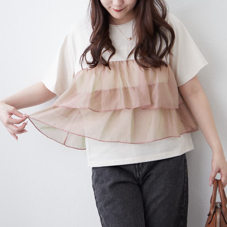 オーガンジードッキング半袖T | NICE CLAUP / OLIVE des OLIVE　OUTLET | 詳細画像57 