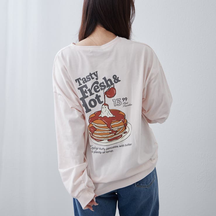 Web限定】パンケーキおばけ刺繍ロンT[品番：NCLW0015648]｜NICE