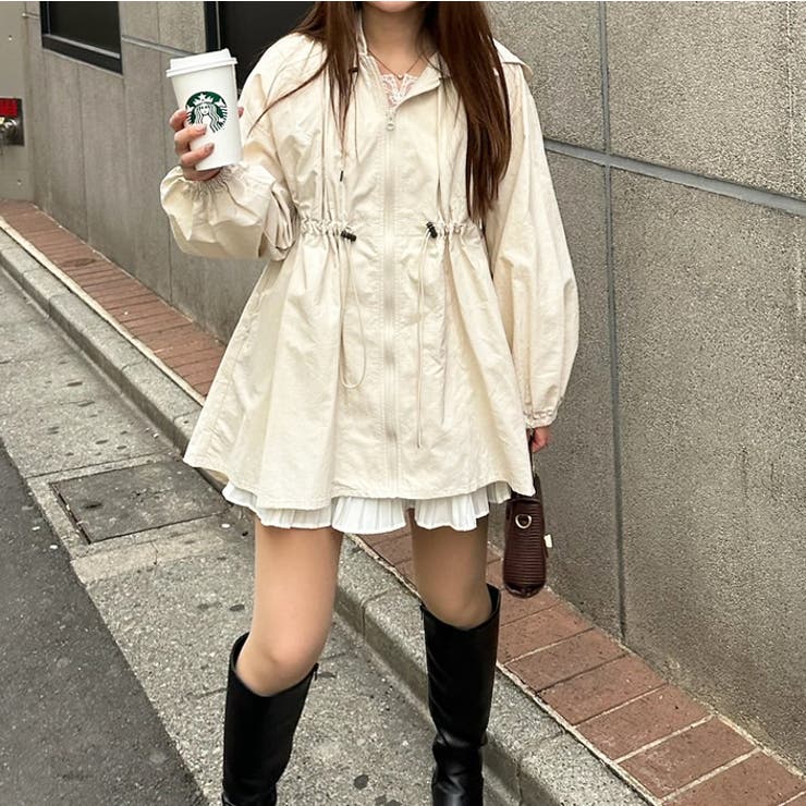 【ウエストを絞ってスタイルアップ】ドロストフード付ブルゾン | RMAF　NICE CLAUP / OLIVE des OLIVE | 詳細画像28 