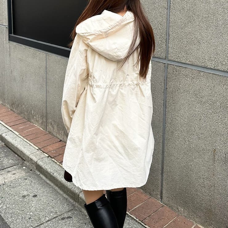 【ウエストを絞ってスタイルアップ】ドロストフード付ブルゾン | RMAF　NICE CLAUP / OLIVE des OLIVE | 詳細画像29 