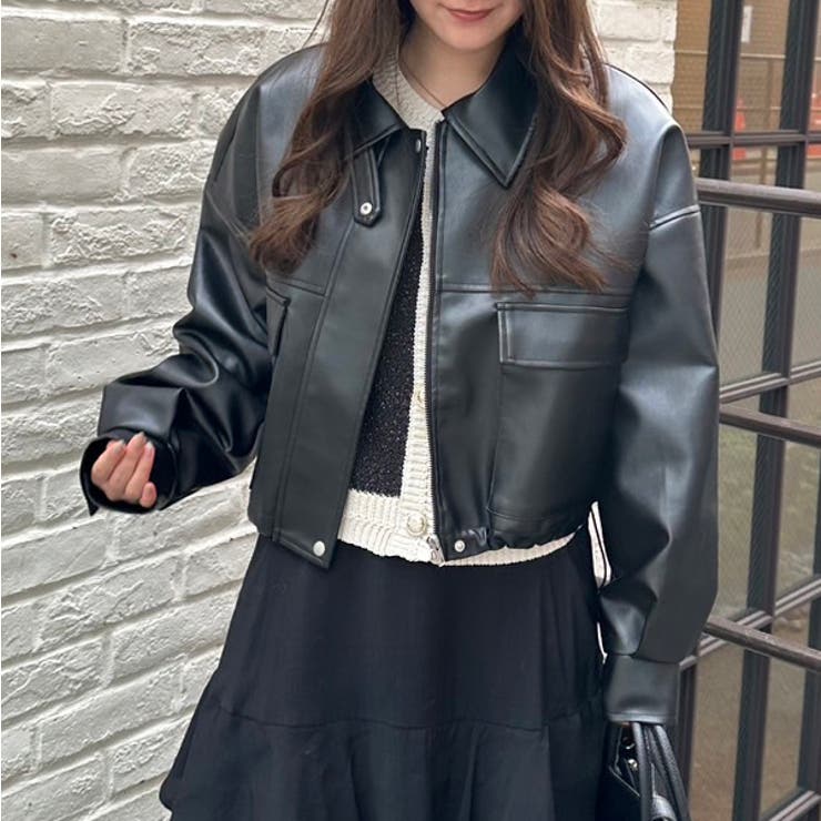 【ハイネックにもなる】合皮ブルゾン | RMAF　NICE CLAUP / OLIVE des OLIVE | 詳細画像26 