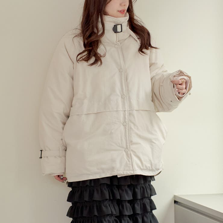 スタンドベルトフェイクダウンジャケット[品番：OLOW0015042]｜RMAF