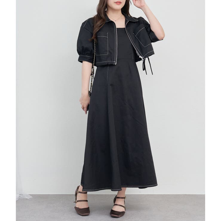 5分袖キャミワンピアンサンブル[品番：OLOW0015603]｜RMAF NICE