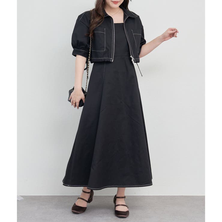 5分袖キャミワンピアンサンブル[品番：OLOW0015603]｜RMAF NICE CLAUP