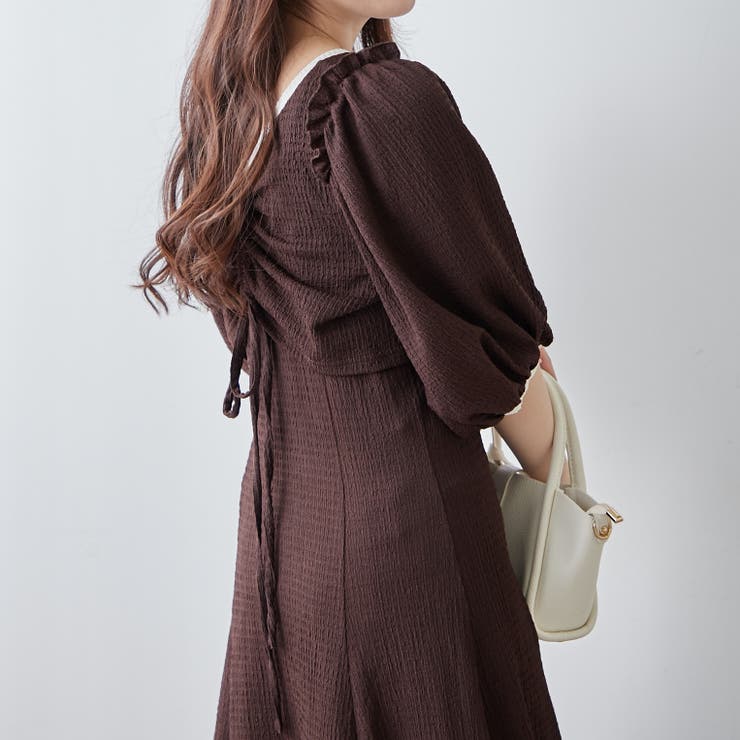 【6色展開、セットアイテム】配色カットジャガードワンピース | RMAF　NICE CLAUP / OLIVE des OLIVE | 詳細画像16 