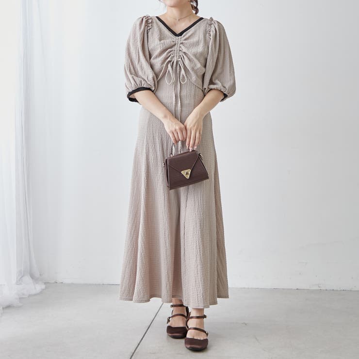 【6色展開、セットアイテム】配色カットジャガードワンピース | RMAF　NICE CLAUP / OLIVE des OLIVE | 詳細画像17 