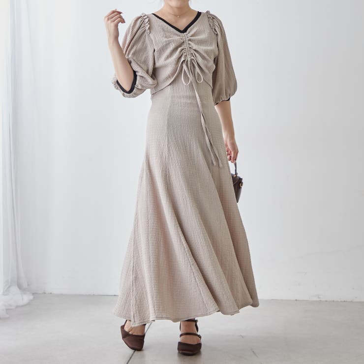 【6色展開、セットアイテム】配色カットジャガードワンピース | RMAF　NICE CLAUP / OLIVE des OLIVE | 詳細画像19 