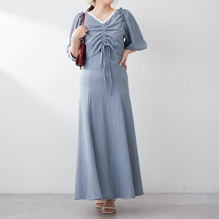 【6色展開、セットアイテム】配色カットジャガードワンピース | RMAF　NICE CLAUP / OLIVE des OLIVE | 詳細画像24 