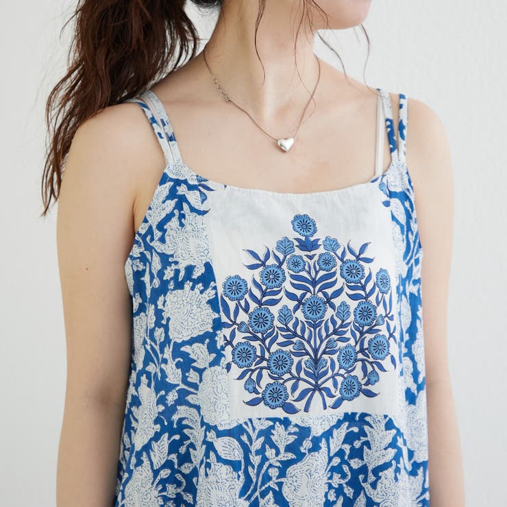パッチ花柄タッセル付キャミワンピース[品番：OLOW0015838]｜RMAF NICE