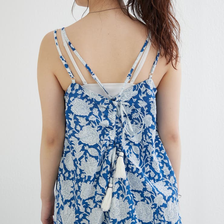 パッチ花柄タッセル付キャミワンピース[品番：OLOW0015838]｜RMAF NICE