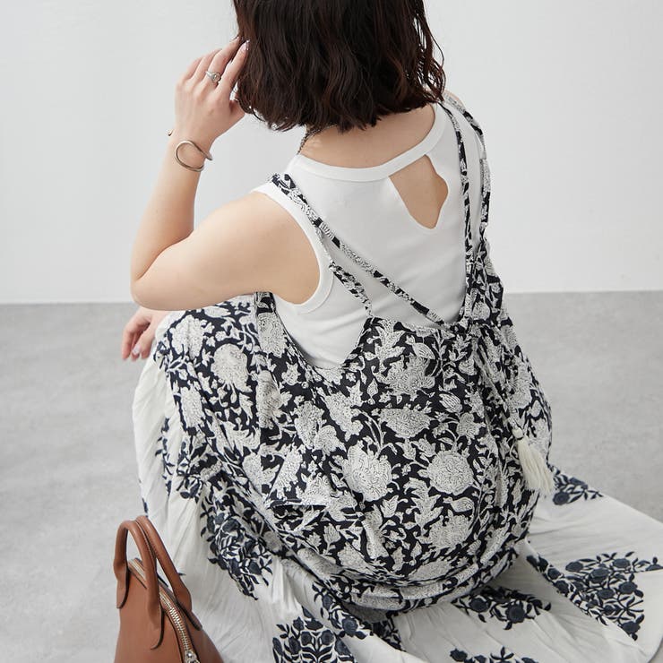 パッチ花柄タッセル付キャミワンピース[品番：OLOW0015838]｜RMAF NICE