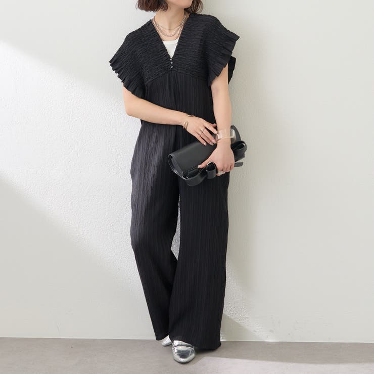 シャーリングサロペット[品番：OLOW0016122]｜RMAF NICE CLAUP / OLIVE
