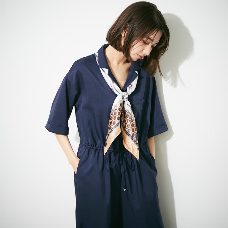 サイズ展開あり、ハーフスリーブオールインワン[品番：OLOW0016124