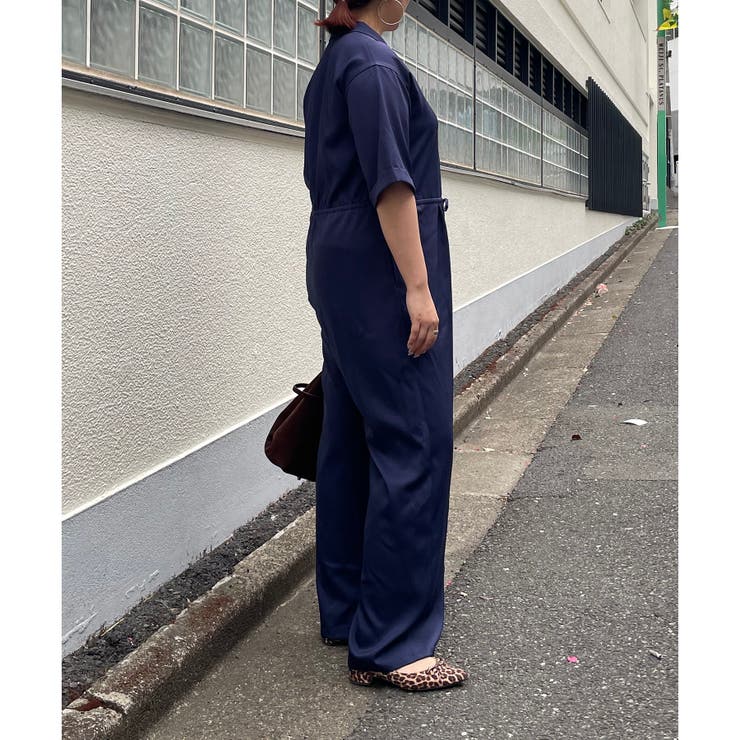 サイズ展開あり、ハーフスリーブオールインワン[品番