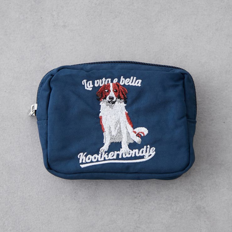 ブルー系 | 【Web限定】アニマル刺繍ポーチ | RMAF　NICE CLAUP / OLIVE des OLIVE