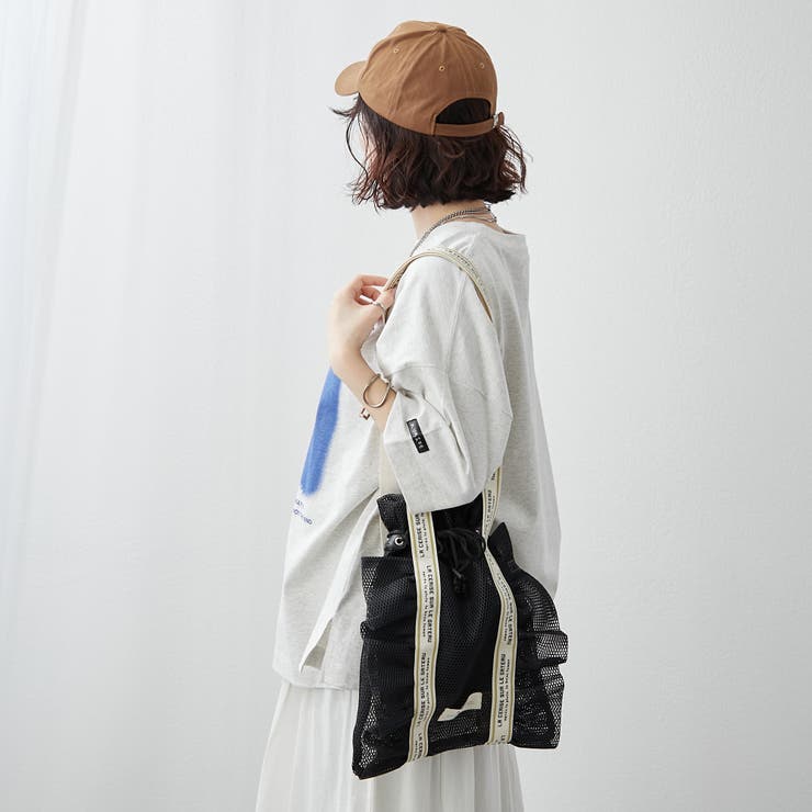 メッシュフリルトート[品番：OLOW0015850]｜RMAF NICE CLAUP / OLIVE