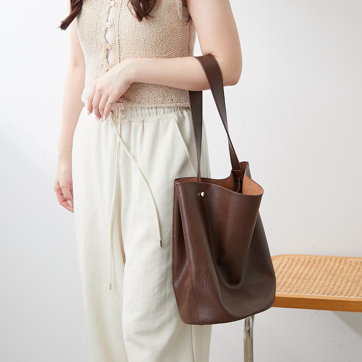 綺麗、トートバッグ、ポーチ Web限定】ポーチ付合皮トートBAG[品番：OLOW0015882]｜RMAF NICE
