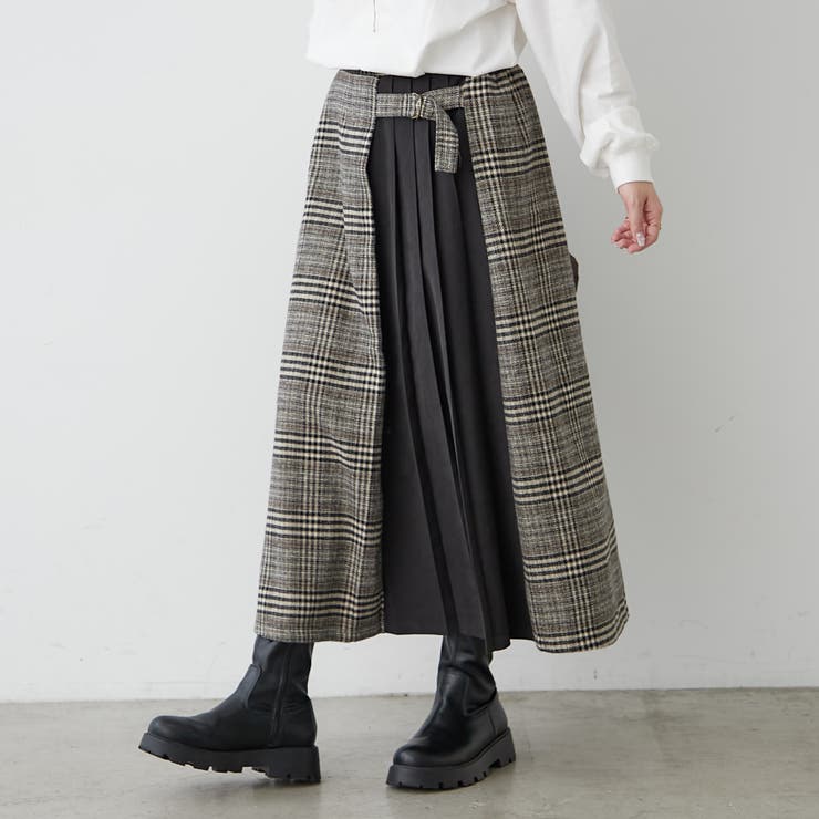 サイドプリーツスカート | RMAF　NICE CLAUP / OLIVE des OLIVE | 詳細画像12 