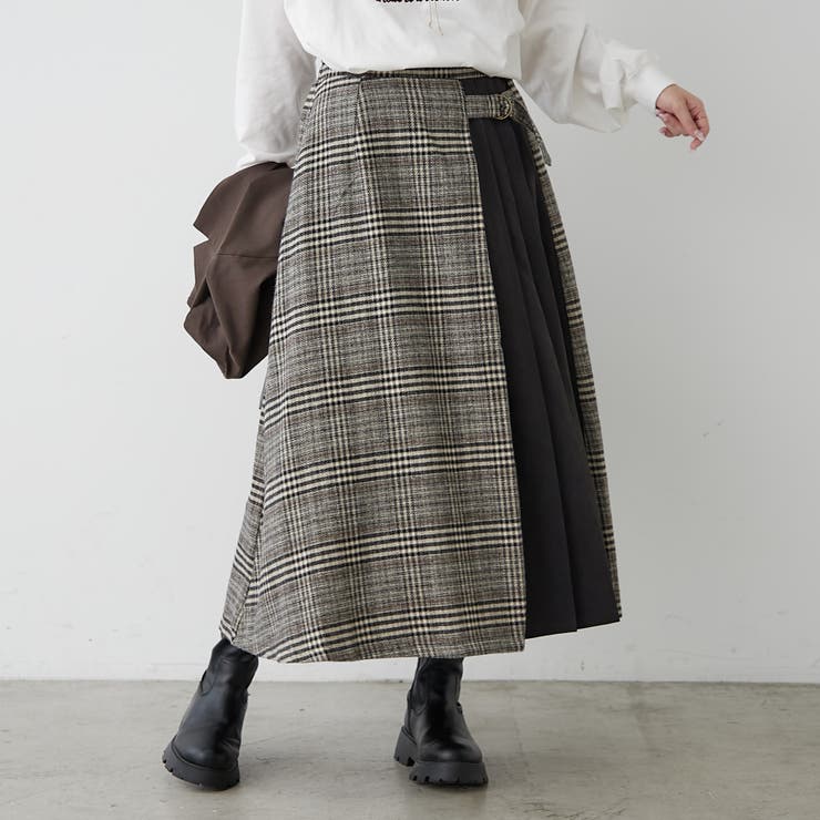 ブラック | サイドプリーツスカート | RMAF　NICE CLAUP / OLIVE des OLIVE