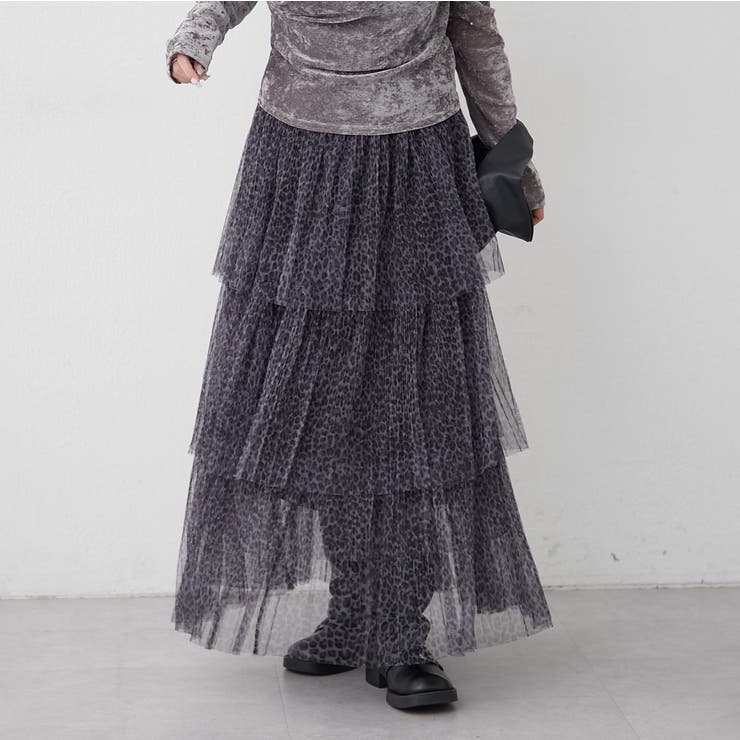 レオパードチュールスカート[品番：OLOW0016491]｜RMAF NICE CLAUP