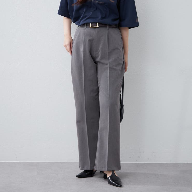 2サイズ展開】美シルエットベーシックフレアパンツ[品番：OLOW0016296