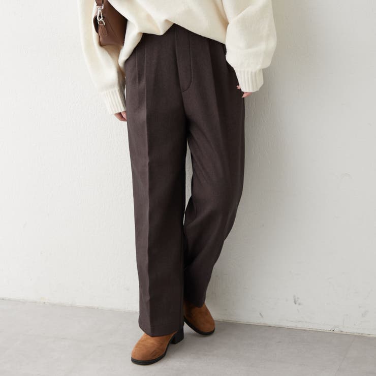 ブラウン | 裏起毛で暖かい♪アソートパンツ | RMAF　NICE CLAUP / OLIVE des OLIVE