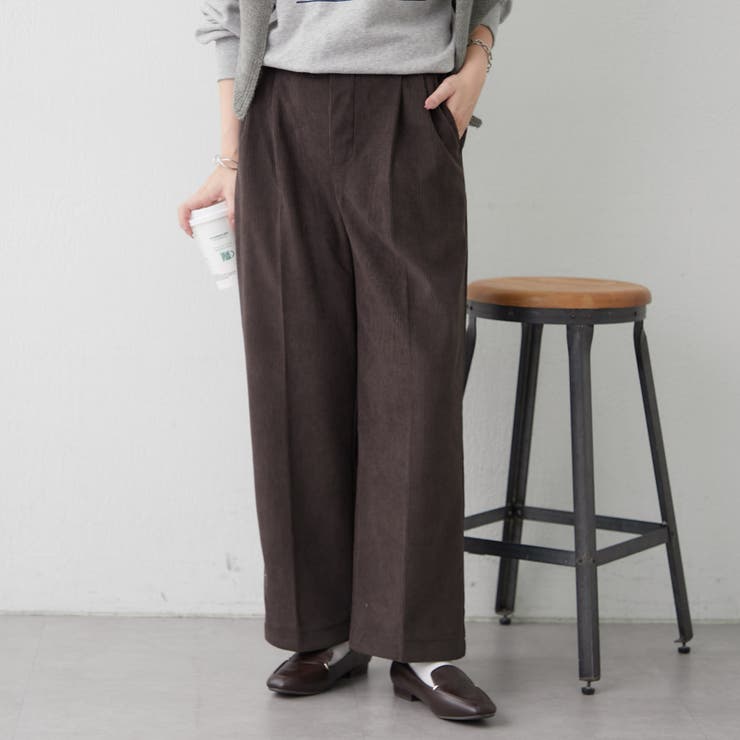 裏起毛で暖かい、コールタックパンツ | RMAF　NICE CLAUP / OLIVE des OLIVE | 詳細画像1 