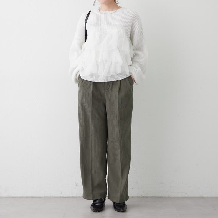 裏起毛で暖かい、コールタックパンツ | RMAF　NICE CLAUP / OLIVE des OLIVE | 詳細画像20 