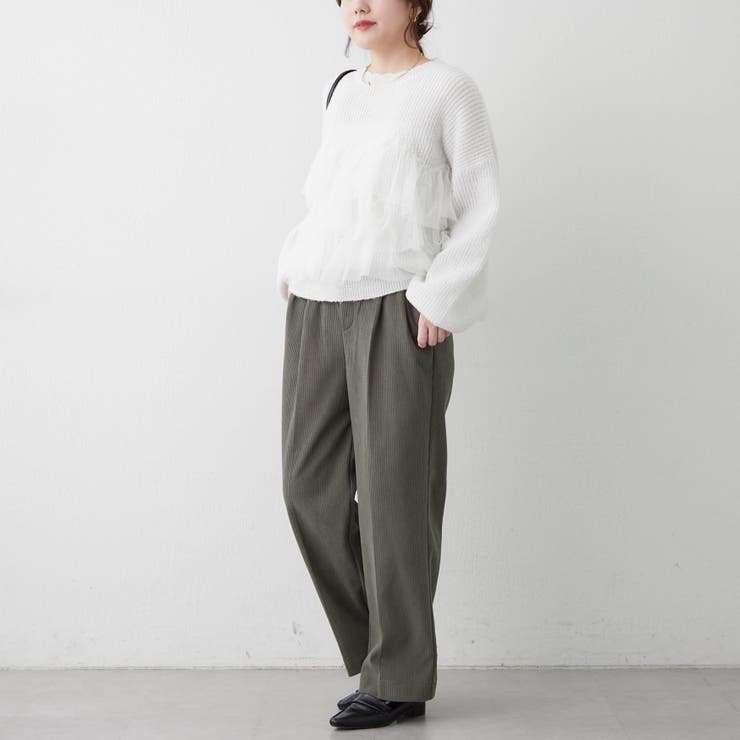 裏起毛で暖かい、コールタックパンツ | RMAF　NICE CLAUP / OLIVE des OLIVE | 詳細画像23 