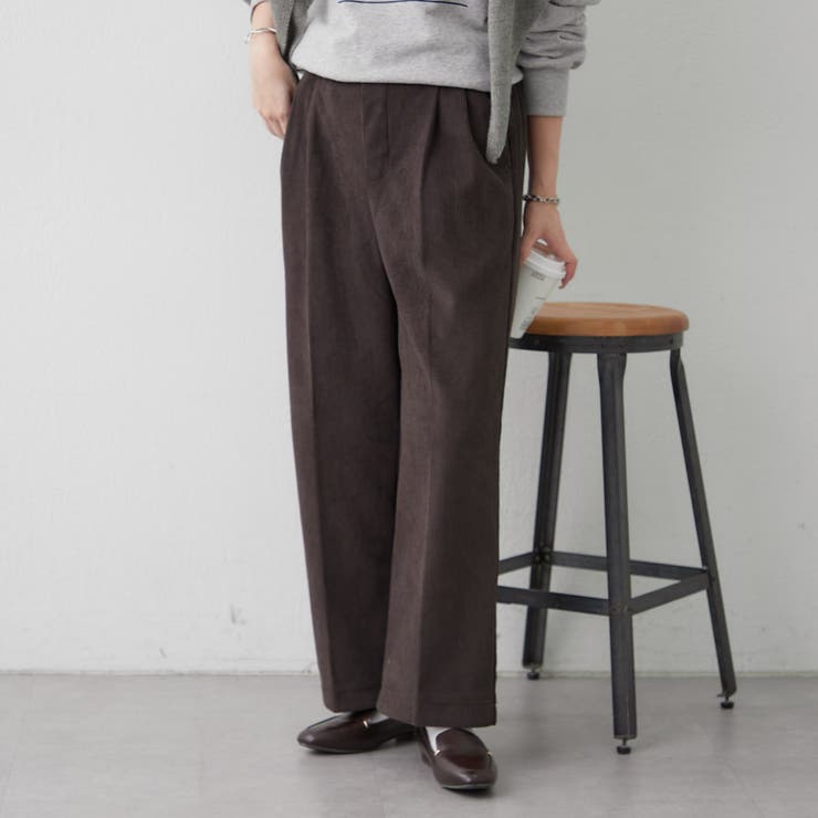 裏起毛で暖かい、コールタックパンツ | RMAF　NICE CLAUP / OLIVE des OLIVE | 詳細画像2 